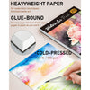 128-Color Watercolor Set – Metallic & Fluorescent Paints with Brushes & Paper