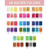 48-Color Watercolor Paint Set – Brushes, Paper & Art Supplies Kit