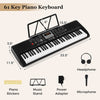 61-Key Portable Keyboard – Beginner Electric Piano with 200 Rhythms & Tones