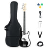 45.5" Electric Bass Guitar – Double Pickups with Gig Bag, Blue