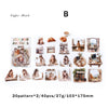 40-Piece PET Character Stickers – DIY Scrapbook & Decorative Stickers
