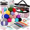 58-Piece Beginner Crochet Kit – Yarn & Ergonomic Hooks, Portable Set