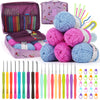 58-Piece Beginner Crochet Kit – Yarn & Ergonomic Hooks, Portable Set