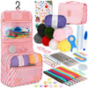 58-Piece Beginner Crochet Kit – Yarn & Ergonomic Hooks, Portable Set
