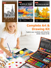 192-Piece Deluxe Art Set – Drawing & Painting Supplies Kit